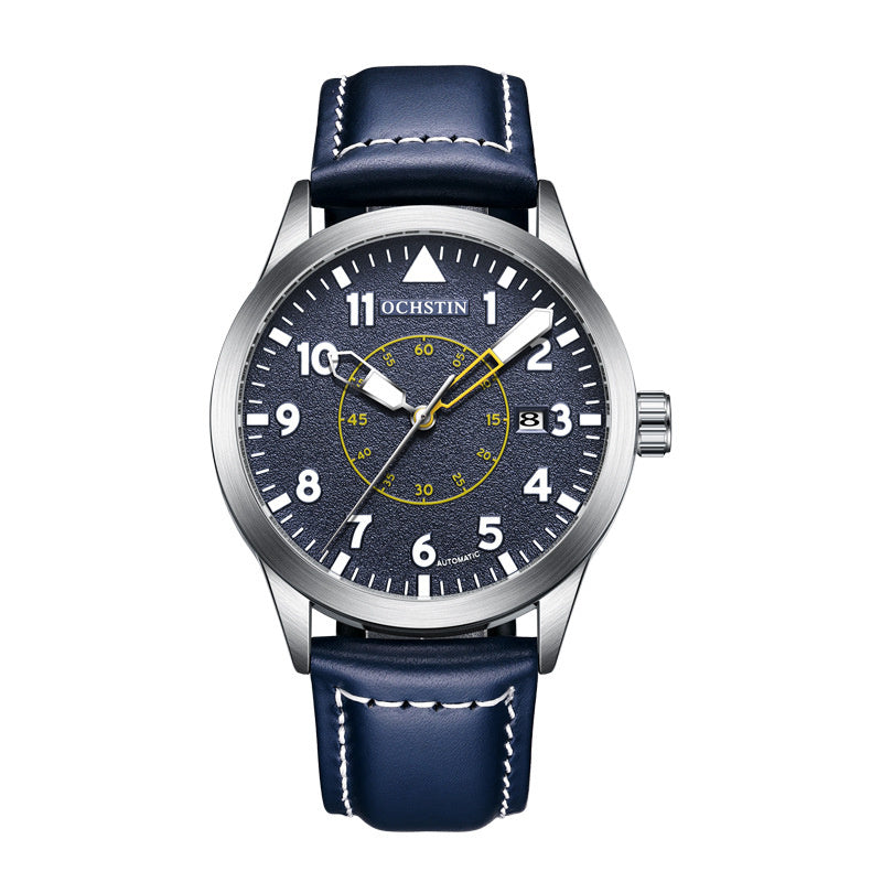 Men's automatic mechanical leather watch, view 8 - MRSLM