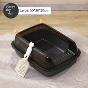 oversized cat litter box with antlers, view 2 - MRSLM