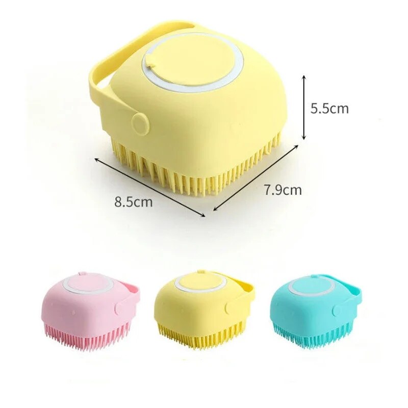 silicone pet bath brush, view 10 - MRSLM