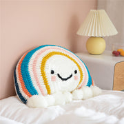 rainbow sunflower crochet cushion, view 4 - MRSLM