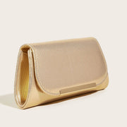shiny striped pu leather evening clutch, view 2 - MRSLM