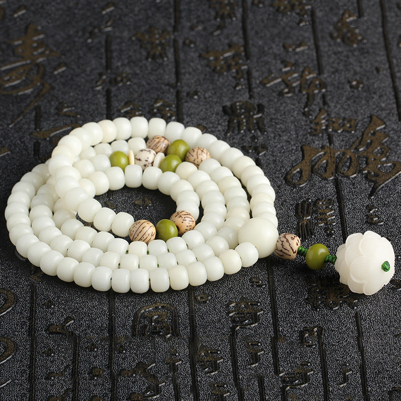 white jade bodhi bracelet, view 7 - MRSLM