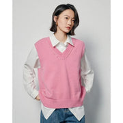 sleeveless V-neck knit vest, view 8 - MRSLM