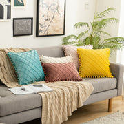 velvet plaid throw pillow covers - MRSLM