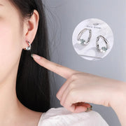 925 sterling silver crystal hoop earrings, view 7 - MRSLM