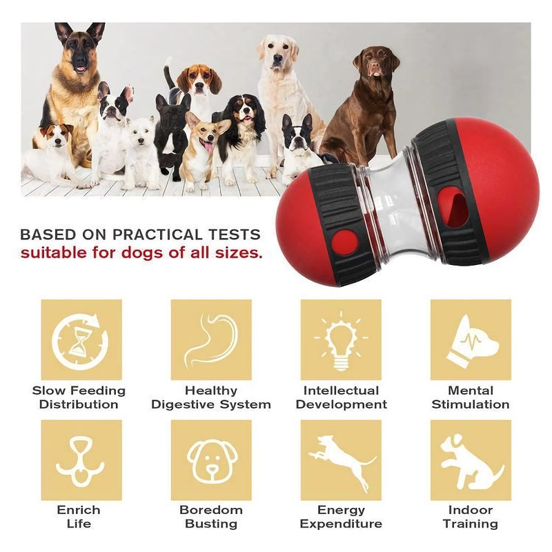 dog treat dispenser ball toy, view 8 - MRSLM