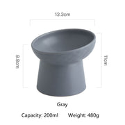 elevated ceramic pet bowl, view 5 - MRSLM