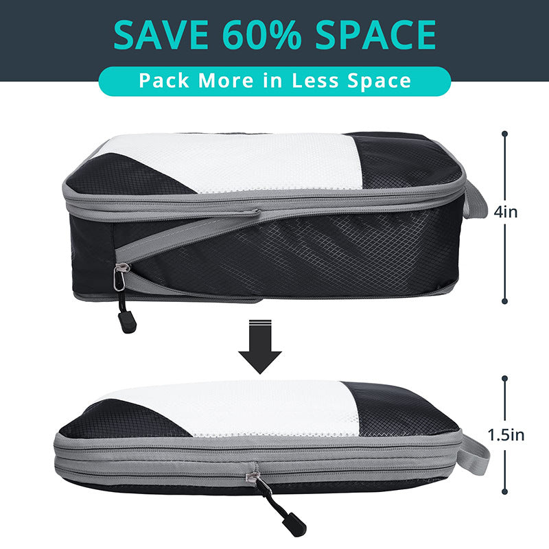 travel packing cubes and shoe bag set, view 11 - MRSLM