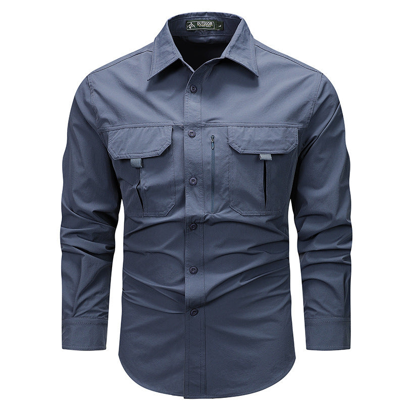Retro workwear overshirt, view 10 - MRSLM