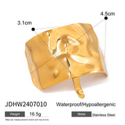 gold plated hammered hairpin, view 3 - MRSLM