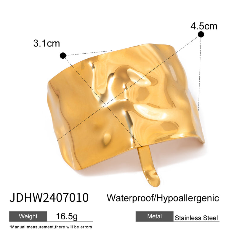 gold plated hammered hairpin, view 3 - MRSLM