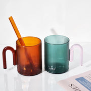 heat resistant glass mug with colorful handle, view 6 - MRSLM