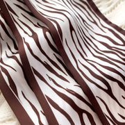 zebra print silk-feel scarf, view 11 - MRSLM
