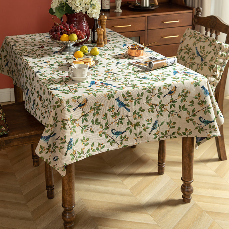 American country style jacquard table cloth, view 3 - MRSLM