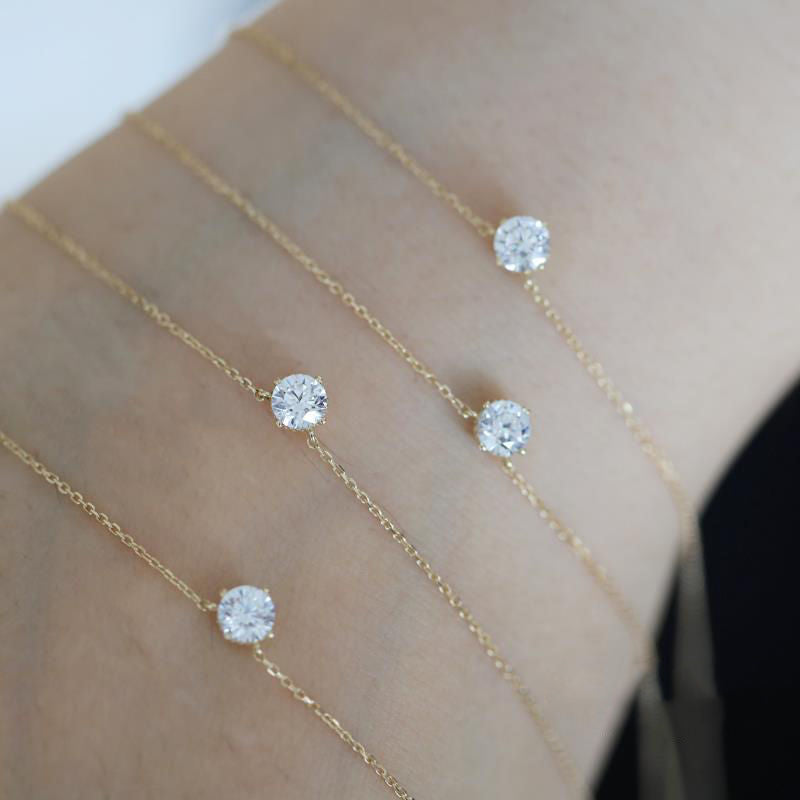 zircon twist collar necklace, view 4 - MRSLM