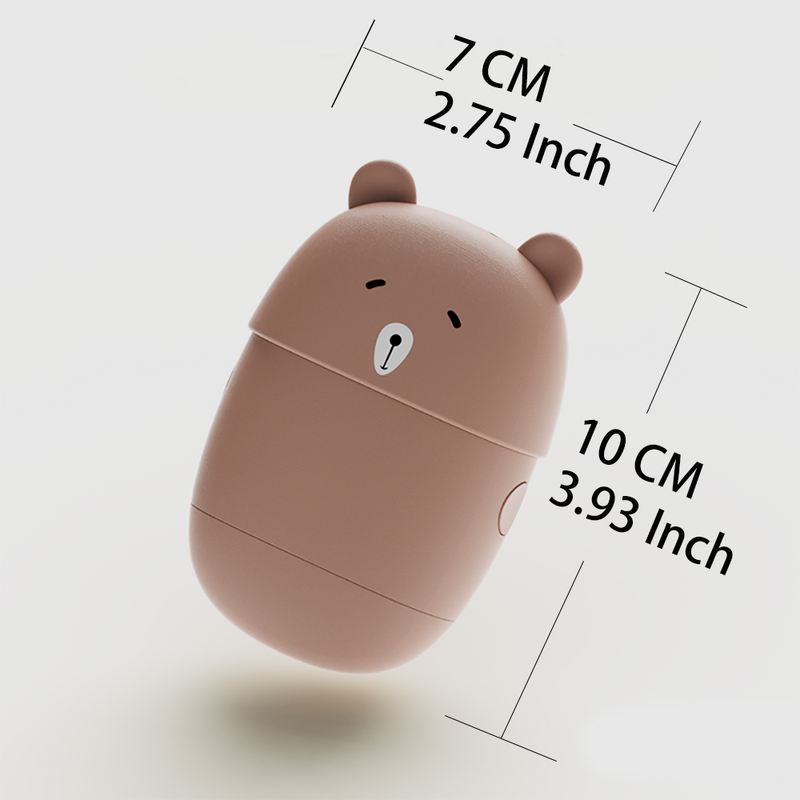 portable cute bear razor set for women, view 6 - MRSLM