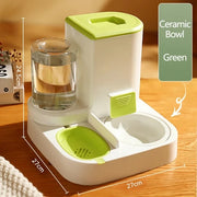 automatic cat water feeder and food dispenser, view 5 - MRSLM