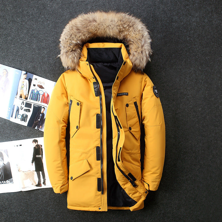 duck down fur collar jacket, view 7 - MRSLM