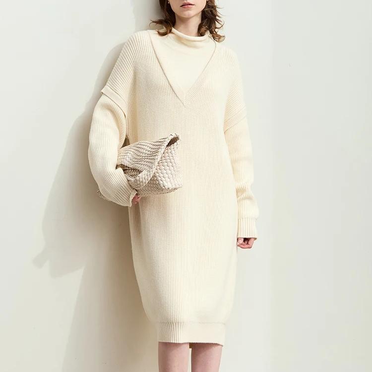 women's midi knitted dress - MRSLM