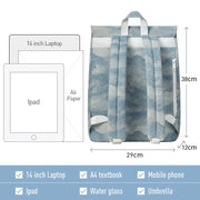 denim jacquard backpack, view 6 - MRSLM
