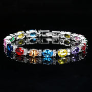 oval zirconia bracelet, view 2 - MRSLM