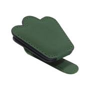 leather car visor clip, view 2 - MRSLM