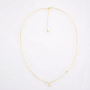 letter pendant necklace, view 4 - MRSLM