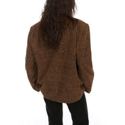 totem print blazer with long sleeves, view 5 - MRSLM