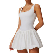 tennis sports dress fake two-piece, view 3 - MRSLM