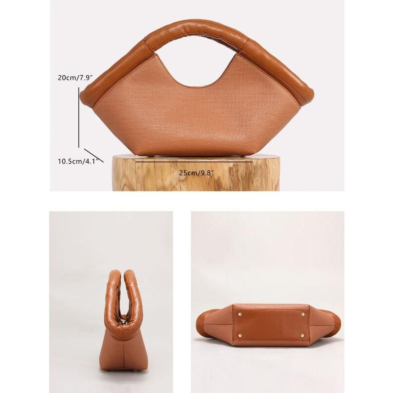 Vegan leather tote shoulder bag, view 8 - MRSLM