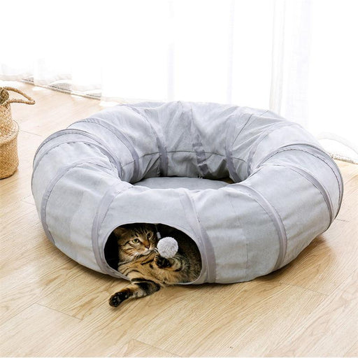 interactive collapsible cat tunnel bed - MRSLM