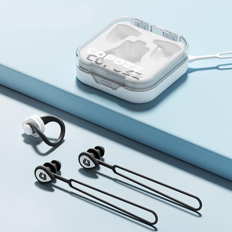 Swim ear plugs and nose clip set, view 2 - MRSLM