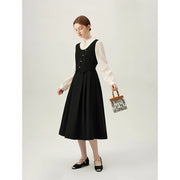 elegant office lady a-line dress with turtleneck, view 7 - MRSLM