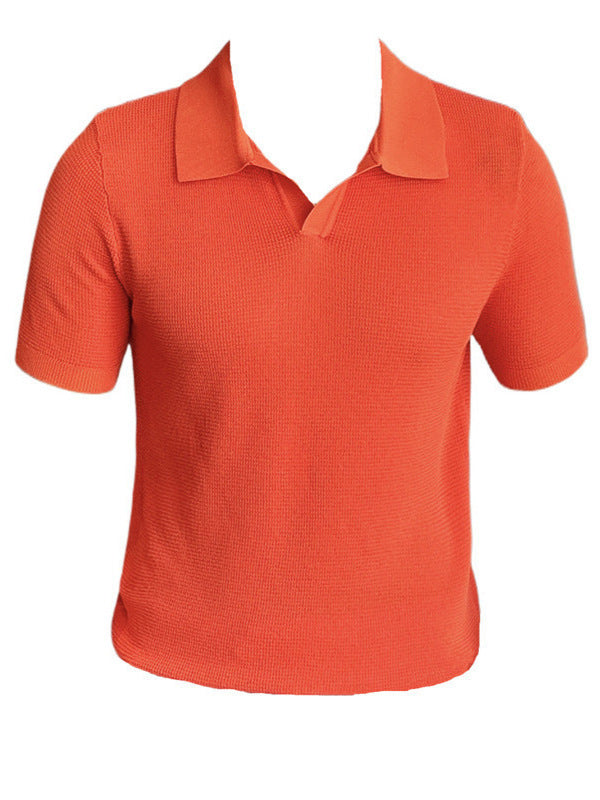V-neck lapel polo shirt, view 6 - MRSLM
