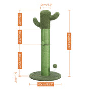 cactus cat scratching post, view 2 - MRSLM
