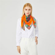 silk blend square scarf, view 7 - MRSLM