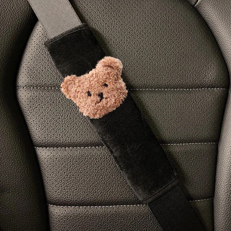 cute bear car seat belt cushion, view 2 - MRSLM
