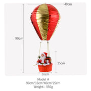 santa hot air balloon christmas decor, view 6 - MRSLM