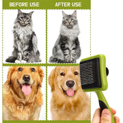 self-cleaning slicker brush for dogs and cats, view 6 - MRSLM