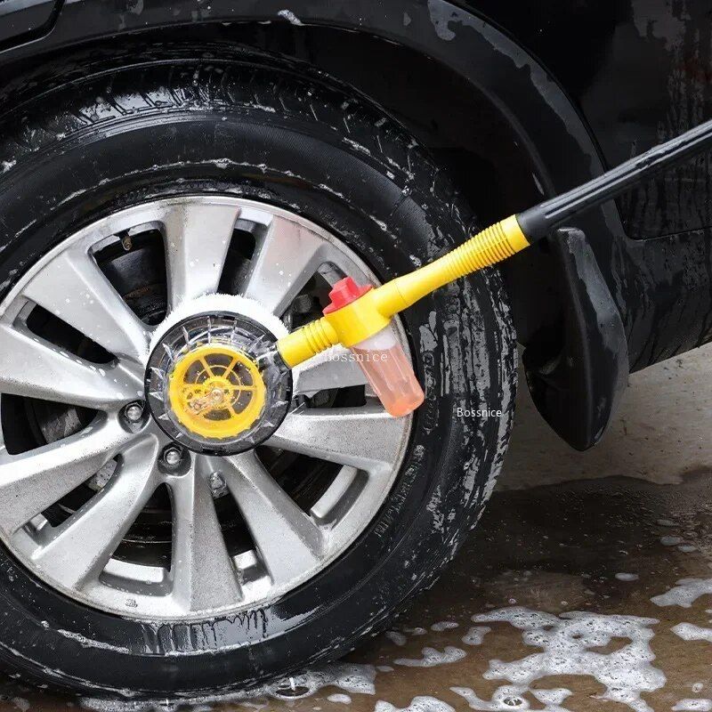 360° Rotary Car Wash Brush Kit with High-Pressure Washer