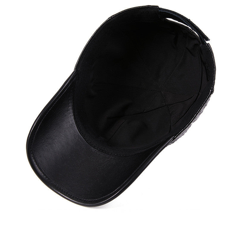Men's cowhide baseball hat, view 2 - MRSLM