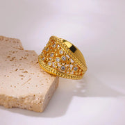 mini zircon stainless steel ring, view 7 - MRSLM