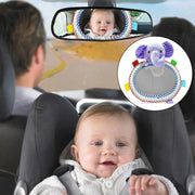 baby car mirror with plush animals, view 4 - MRSLM