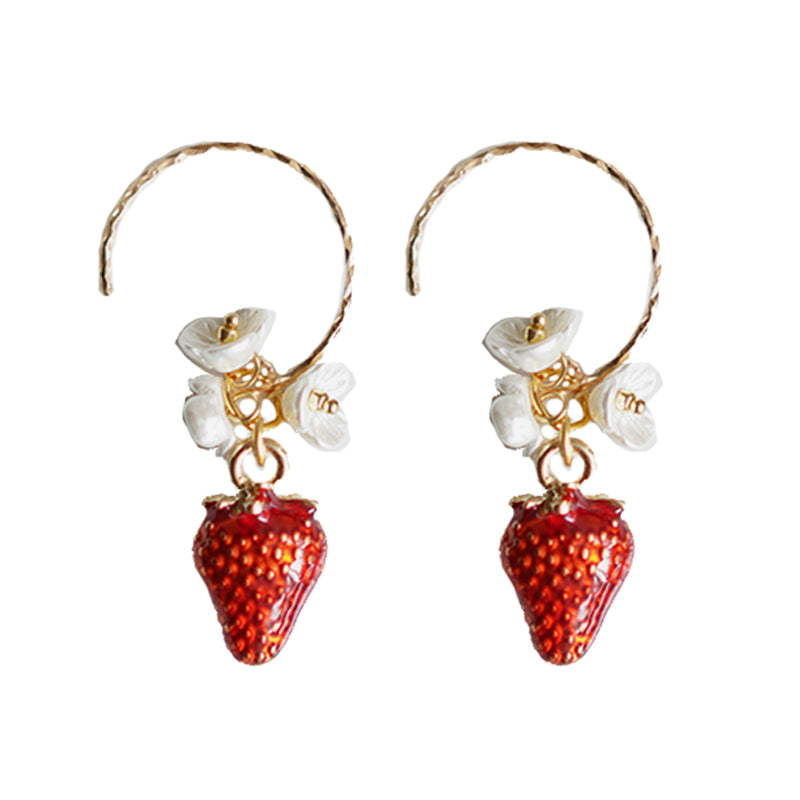 cute flower silver earrings, view 4 - MRSLM
