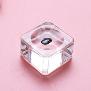 square crystal glass eyelash glue holder, view 7 - MRSLM