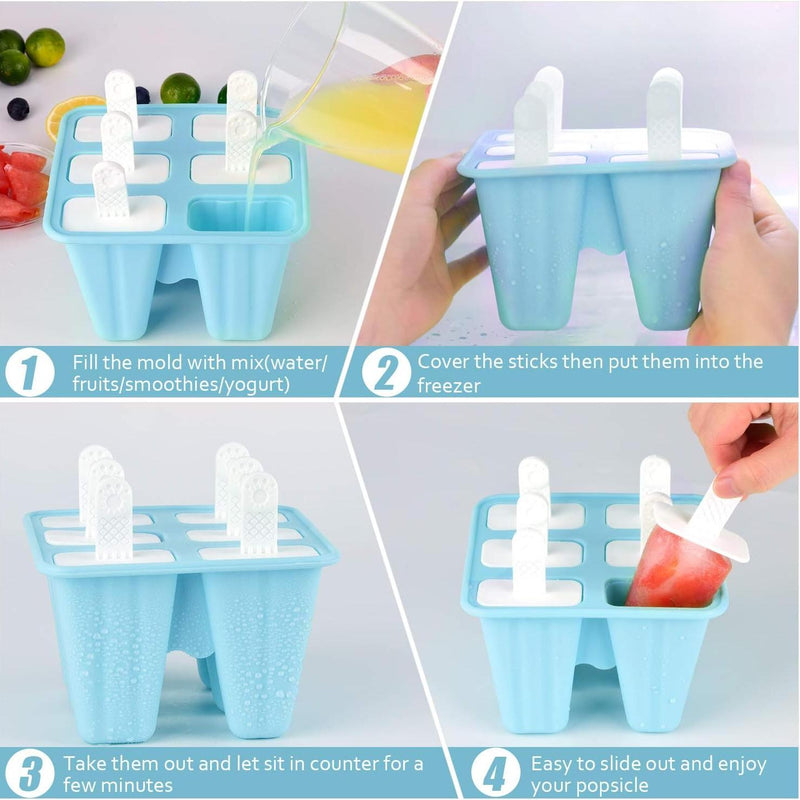 6-cavity silicone ice pop mold, view 10 - MRSLM