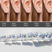 zirconia crystal stud earrings, view 4 - MRSLM