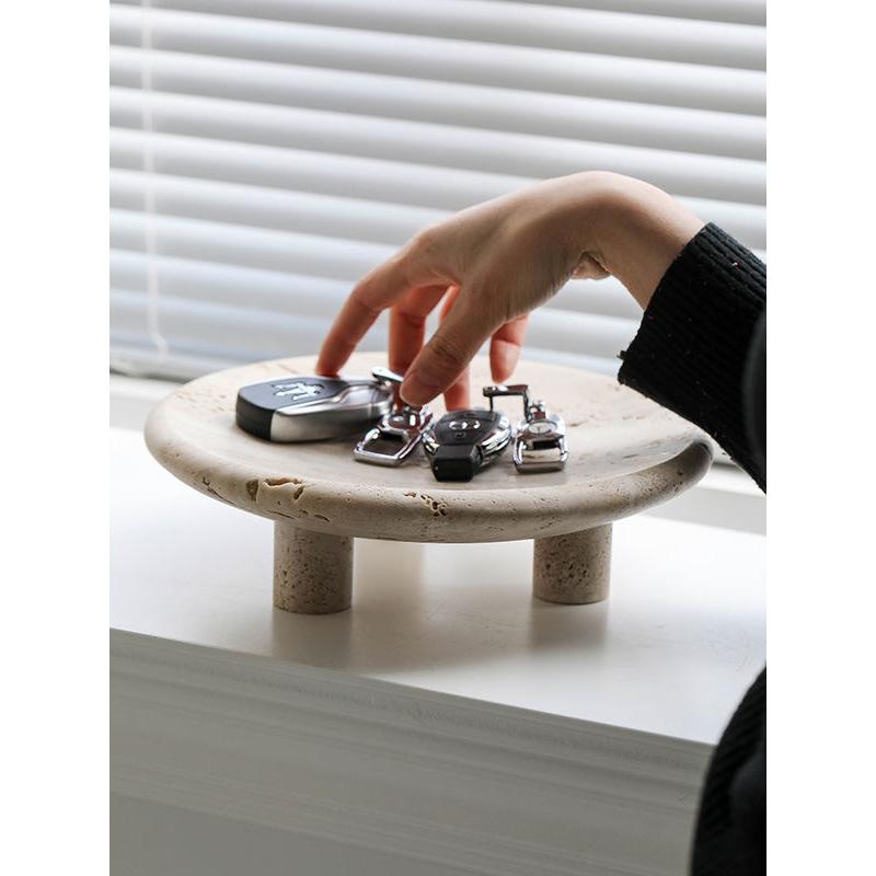wabi sabi travertine tray, view 6 - MRSLM