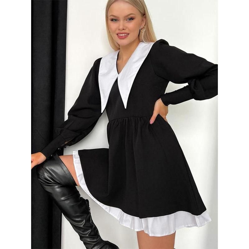 Splice mini evening dress, view 3 - MRSLM