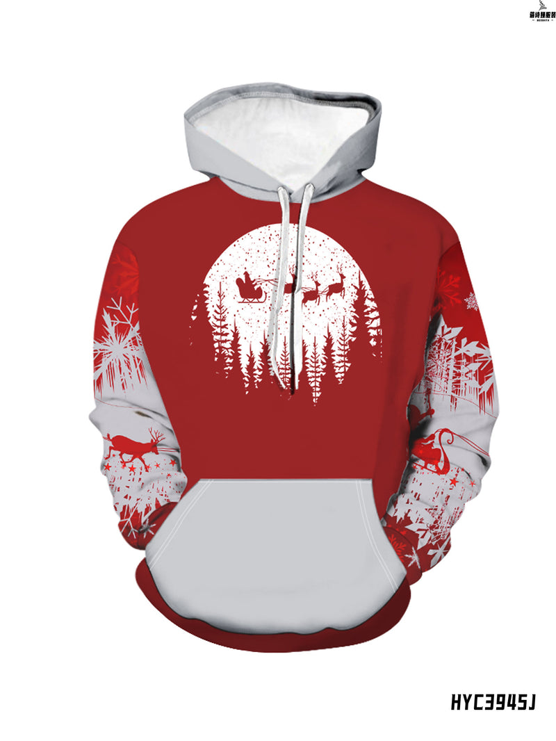 men's christmas print pullover, view 6 - MRSLM
